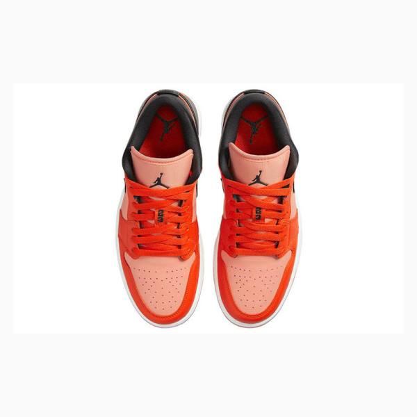 Nike Low SE Crimson Bliss Sneakers Air Jordan 1 Dam Röda Svarta | JD-395GN