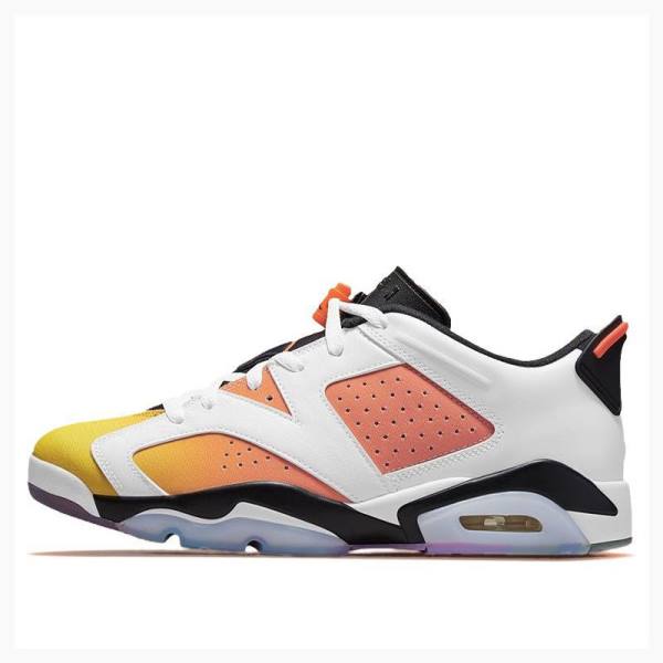 Nike Low SE Dongdan Sneakers Air Jordan 6 Herr Vita Orange Röda | JD-310NA