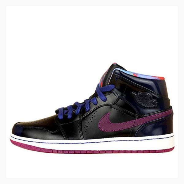 Nike Mid Nouveau Year of the Horse Basketskor Air Jordan 1 Herr Svarta Blå Lila | JD-302RP