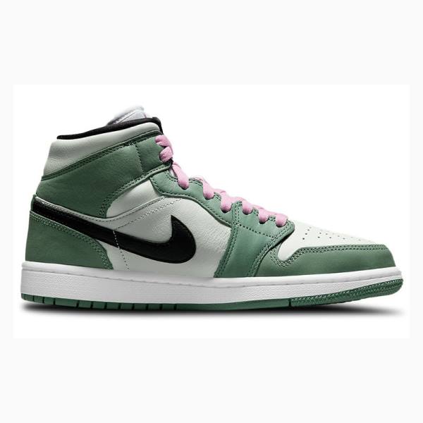 Nike Mid SE 'Dutch Green' (W) Basketskor Air Jordan 1 Dam Gröna Svarta | JD-147JQ