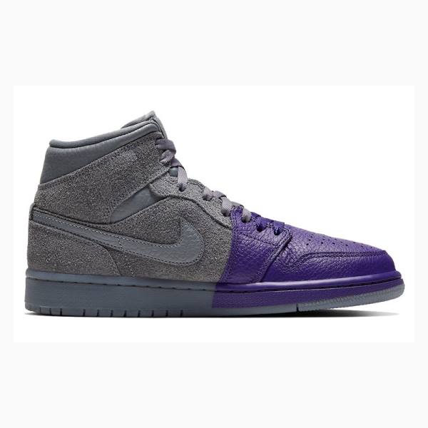 Nike Mid Sheila Rashid - Unite Basketskor Air Jordan 1 Dam Grå Lila | JD-276DW