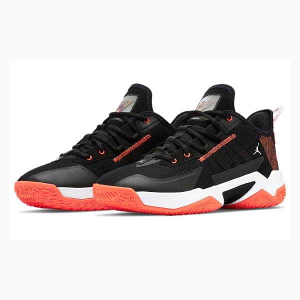 Nike One Take 2 PF Russell Westbrook2 Tävling Basketskor Air Jordan Herr Svarta Orange Vita | JD-038SU