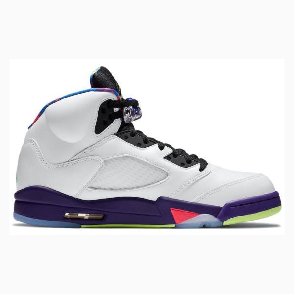 Nike Retro Alternate Bel-Air Basketskor Air Jordan 5 Herr Vita Lila | JD-679LF