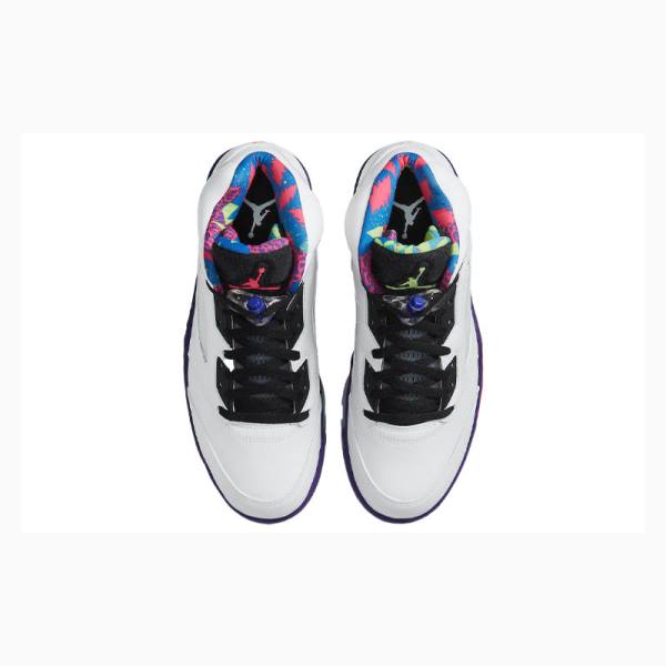 Nike Retro Alternate Bel-Air Basketskor Air Jordan 5 Herr Vita Lila | JD-679LF