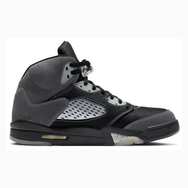 Nike Retro Anthracite Basketskor Air Jordan 5 Herr Svarta Grå | JD-736PB