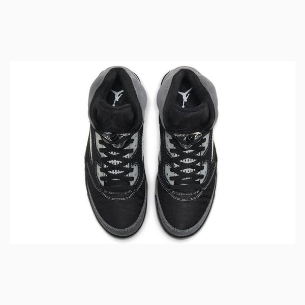 Nike Retro Anthracite Basketskor Air Jordan 5 Herr Svarta Grå | JD-736PB