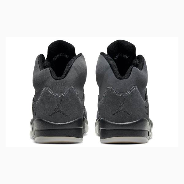 Nike Retro Anthracite Basketskor Air Jordan 5 Herr Svarta Grå | JD-736PB