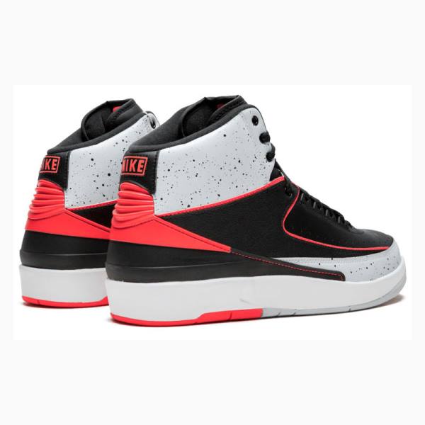 Nike Retro Black Infrared Basketskor Air Jordan 2 Herr Vita Svarta Röda | JD-362VJ