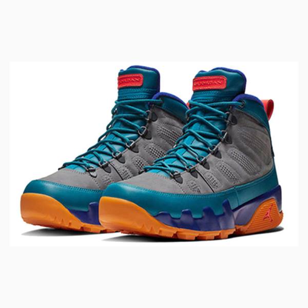 Nike Retro Boot NRG Abyss Basketskor Air Jordan 9 Herr Gröna Grå Lila | JD-592YC