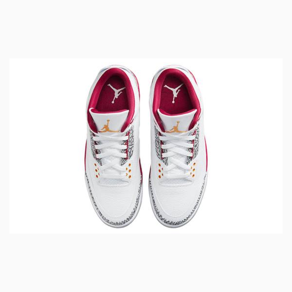 Nike Retro Cardinal Basketskor Air Jordan 3 Herr Vita Röda | JD-532EO