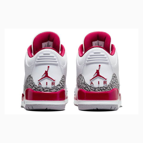 Nike Retro Cardinal Basketskor Air Jordan 3 Herr Vita Röda | JD-532EO