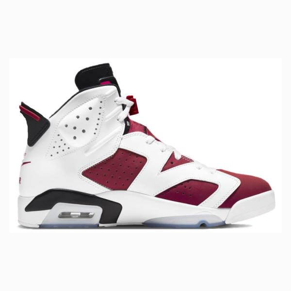 Nike Retro Carmine Basketskor Air Jordan 6 Herr Vita Röda Svarta | JD-194XD