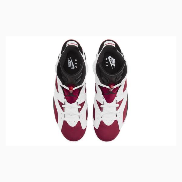 Nike Retro Carmine Basketskor Air Jordan 6 Herr Vita Röda Svarta | JD-194XD