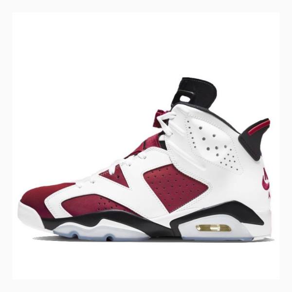 Nike Retro Carmine Basketskor Air Jordan 6 Herr Vita Röda Svarta | JD-194XD