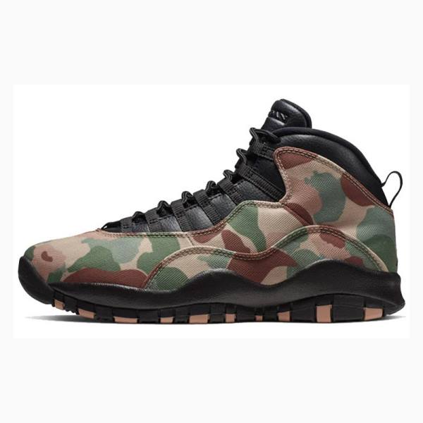 Nike Retro Desert Camo Basketskor Air Jordan 10 Herr Bruna Gröna | JD-950DN