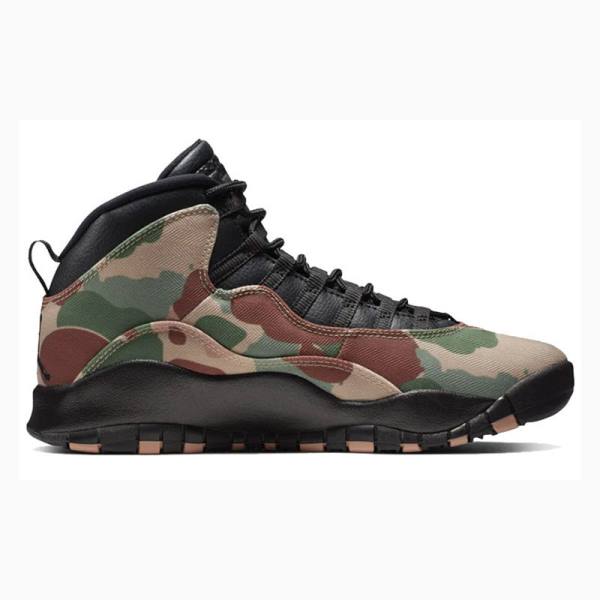 Nike Retro Desert Camo Basketskor Air Jordan 10 Herr Bruna Gröna | JD-950DN