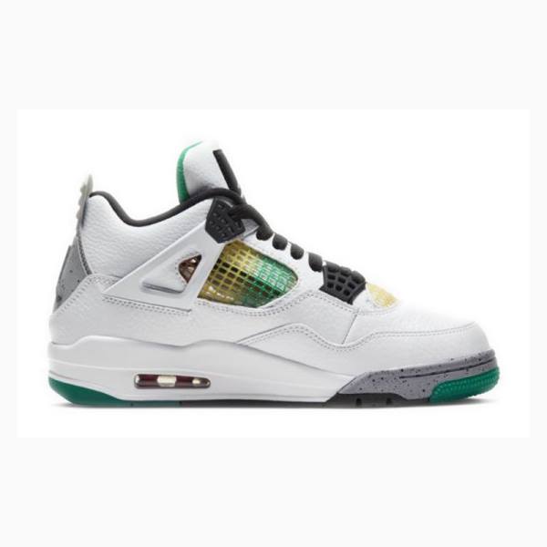 Nike Retro Do The Right Thing Basketskor Air Jordan 4 Dam Vita Gröna | JD-645IQ