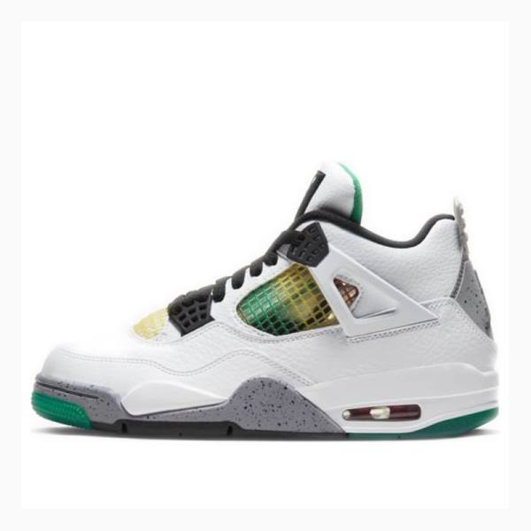 Nike Retro Do The Right Thing Basketskor Air Jordan 4 Dam Vita Gröna | JD-645IQ