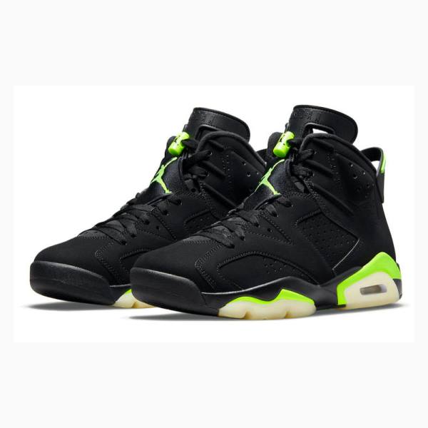 Nike Retro Electric Basketskor Air Jordan 6 Herr Svarta Gröna | JD-759KD