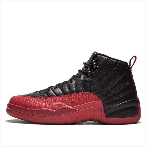 Nike Retro Flu Game Basketskor Air Jordan 12 Herr Svarta Röda | JD-230ZT