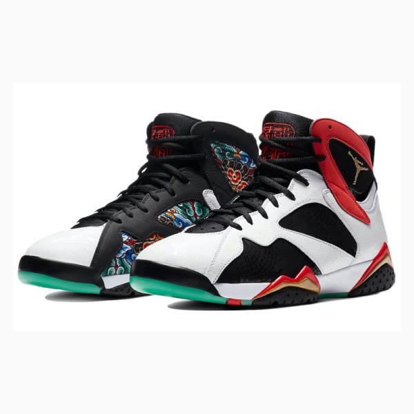 Nike Retro GC China Edition Basketskor Air Jordan 7 Herr Vita Svarta Röda | JD-375JP