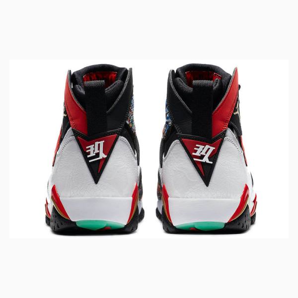 Nike Retro GC China Edition Basketskor Air Jordan 7 Herr Vita Svarta Röda | JD-375JP