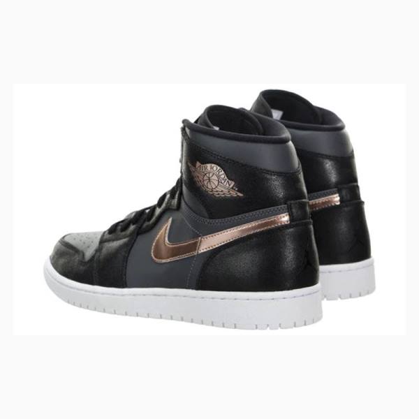 Nike Retro High Metallic Bronze Basketskor Air Jordan 1 Herr Svarta Grå | JD-589TV