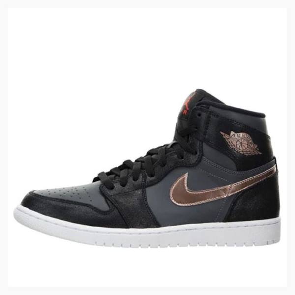 Nike Retro High Metallic Bronze Basketskor Air Jordan 1 Herr Svarta Grå | JD-589TV