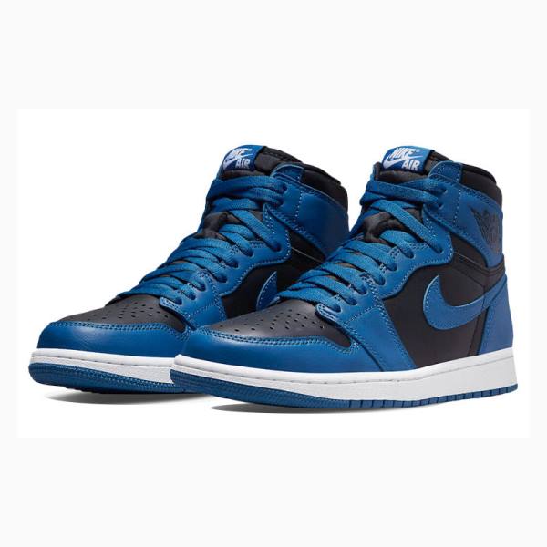 Nike Retro High OG Dark Marina Basketskor Air Jordan 1 Herr Blå Svarta | JD-075CE