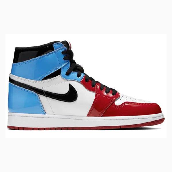 Nike Retro High OG Fearless UNC Chicago Basketskor Air Jordan 1 Herr Vita Röda Blå | JD-098IR