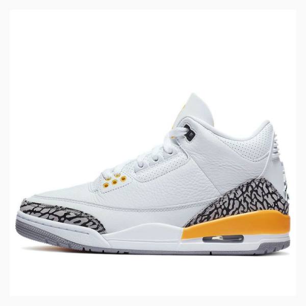 Nike Retro Laser Basketskor Air Jordan 3 Dam Vita Orange | JD-564VO