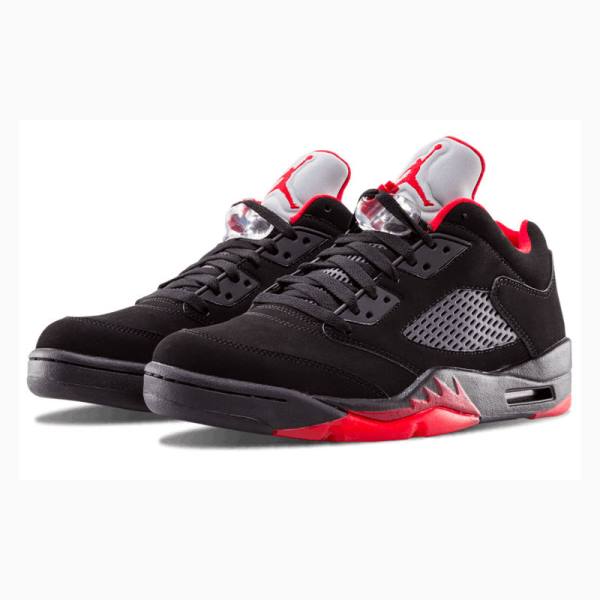 Nike Retro Low Alternate 90 Sneakers Air Jordan 5 Herr Svarta Röda | JD-461ON