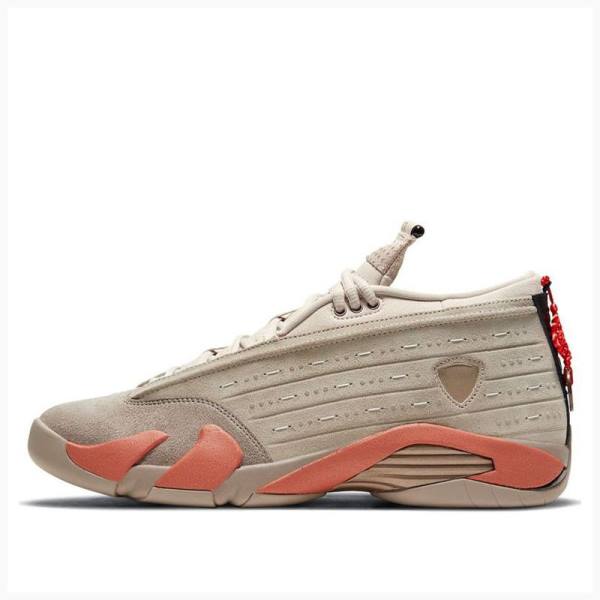 Nike Retro Low CLOT Terra Blush Sneakers Air Jordan 14 Herr Grå Orange | JD-173ID