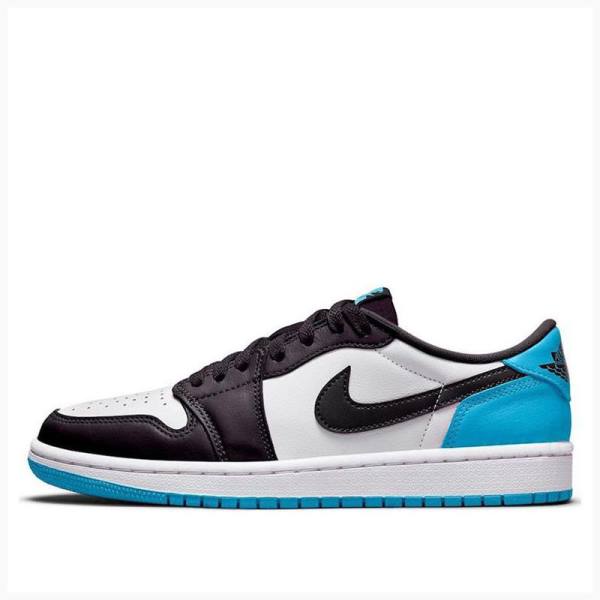 Nike Retro Low OG UNC Sneakers Air Jordan 1 Herr Svarta Vita Blå | JD-256MF