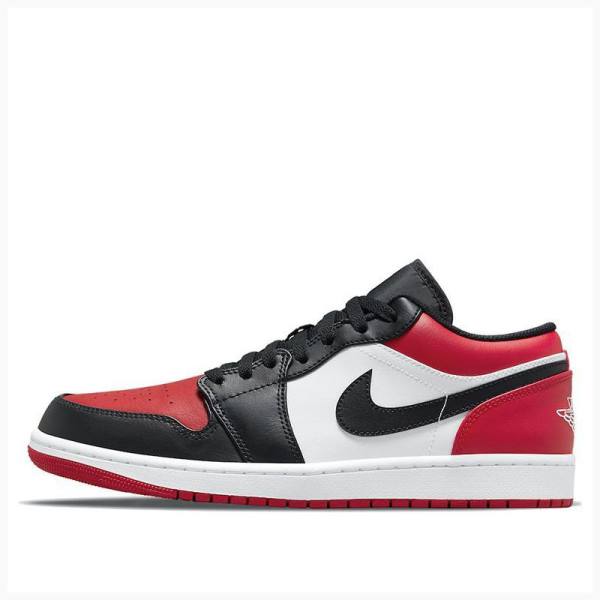 Nike Retro Low Sneakers Air Jordan 1 Herr Svarta Vita Röda | JD-250IB