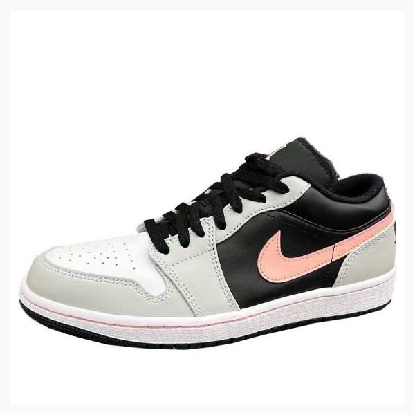 Nike Retro Low Sneakers Air Jordan 1 Herr Svarta Grå Rosa | JD-574NK