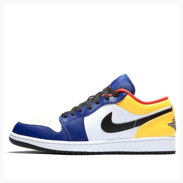 Nike Retro Low Sneakers Air Jordan 1 Herr Blå Gula | JD-780WR