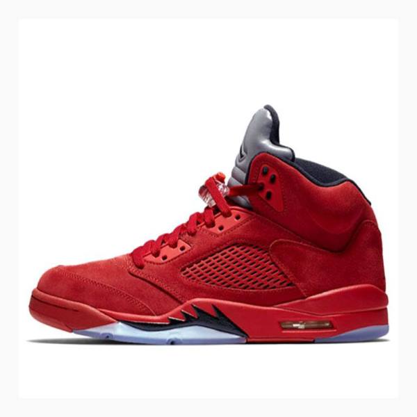 Nike Retro Mocka Basketskor Air Jordan 5 Herr Röda | JD-341KL