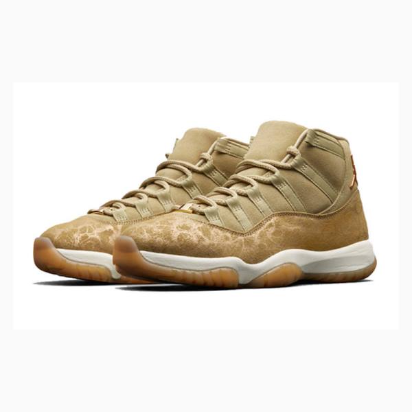 Nike Retro Neutrala Basketskor Air Jordan 11 Dam Olivgröna Bruna | JD-145EM