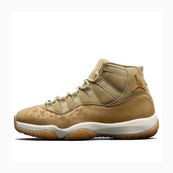 Nike Retro Neutrala Basketskor Air Jordan 11 Dam Olivgröna Bruna | JD-145EM