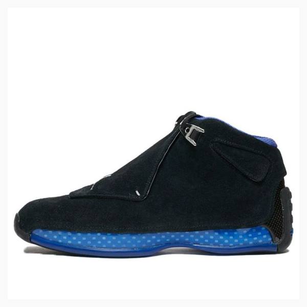 Nike Retro OG - Sport Royal Basketskor Air Jordan 18 Herr Svarta Blå | JD-486OZ