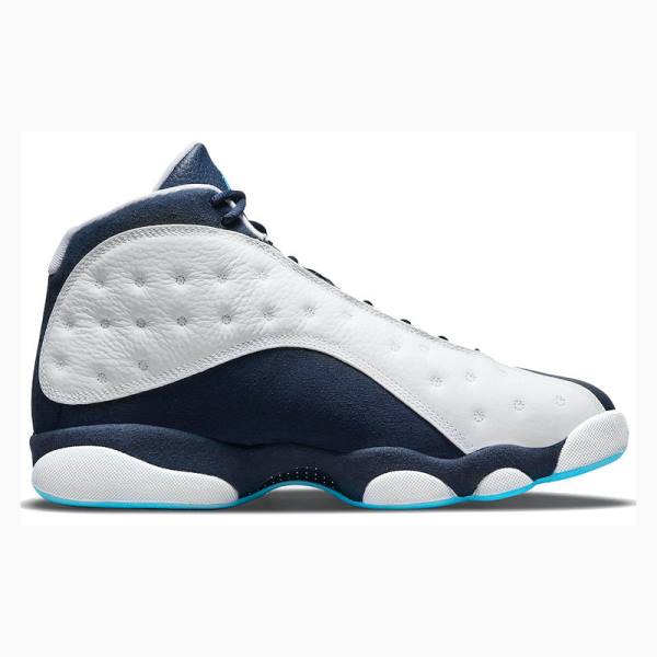 Nike Retro Obsidian powder Basketskor Air Jordan 13 Herr Vita Blå | JD-528NP