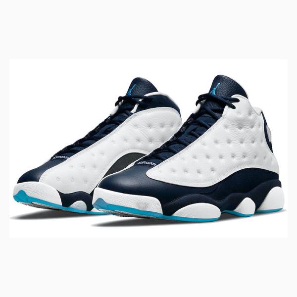 Nike Retro Obsidian powder Basketskor Air Jordan 13 Herr Vita Blå | JD-528NP