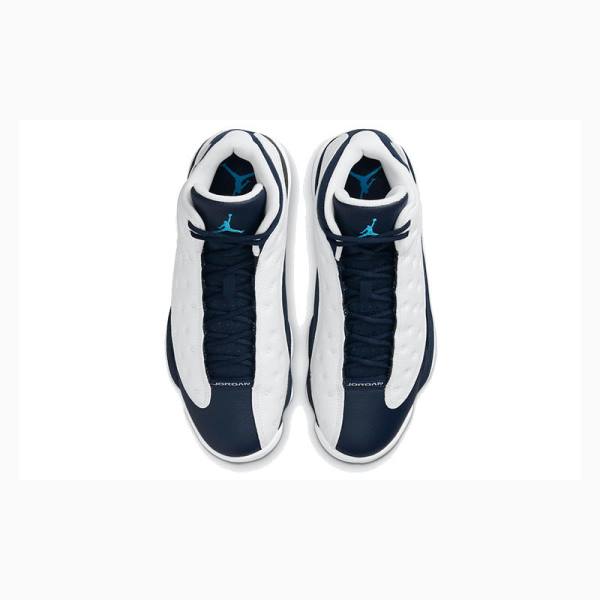 Nike Retro Obsidian powder Basketskor Air Jordan 13 Herr Vita Blå | JD-528NP