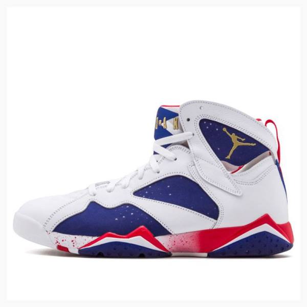 Nike Retro Olympic Tinker Alternate Basketskor Air Jordan 7 Herr Vita Röda Marinblå | JD-274WT