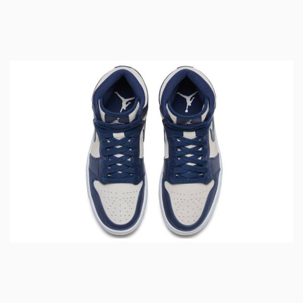 Nike Retro PREM Midnight Basketskor Air Jordan 1 Dam Marinblå | JD-670NV