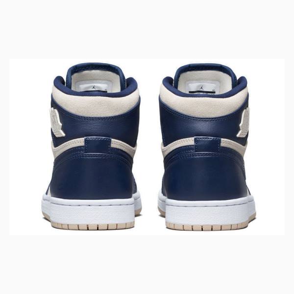 Nike Retro PREM Midnight Basketskor Air Jordan 1 Dam Marinblå | JD-670NV