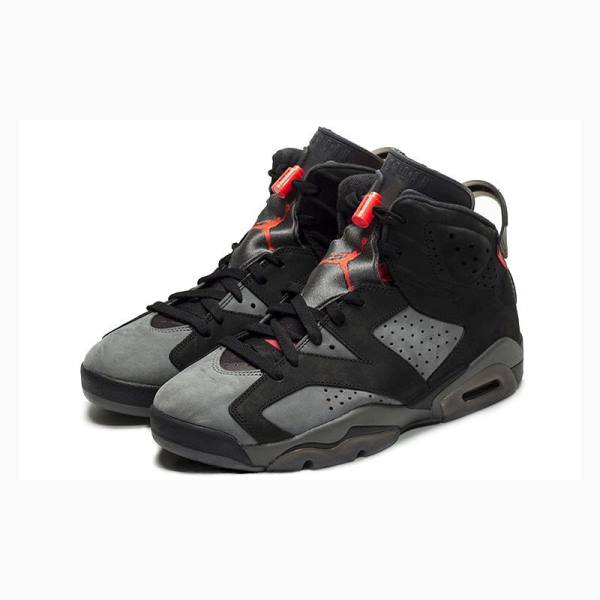 Nike Retro PSG Iron Infrared Basketskor Air Jordan 6 Herr Grå Svarta | JD-875BR