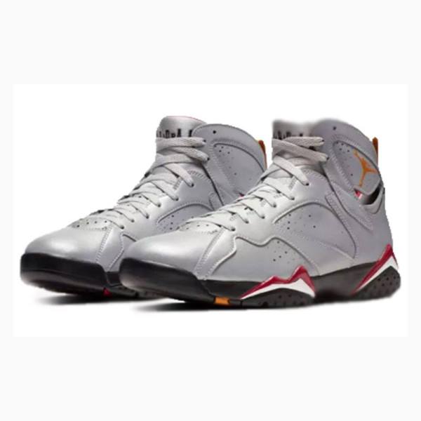 Nike Retro Reflective Cardinal Basketskor Air Jordan 7 Herr Silver | JD-391RC