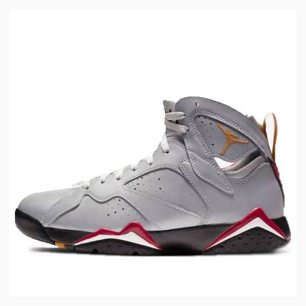 Nike Retro Reflective Cardinal Basketskor Air Jordan 7 Herr Silver | JD-391RC